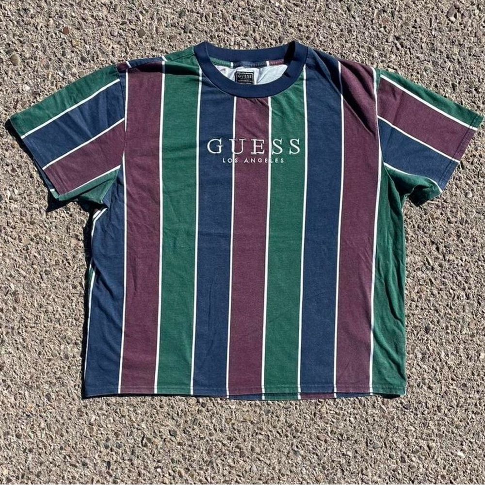Guess Los Angeles Thick Stripes T-Shirt Men’s Size (XL)